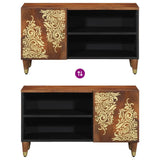 vidaXL TV Cabinet Honey Brown 80 x 33 x 46 cm Solid Mango Wood
