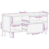 vidaXL TV Cabinet Honey Brown 100 x 33 x 46 cm Solid Mango Wood