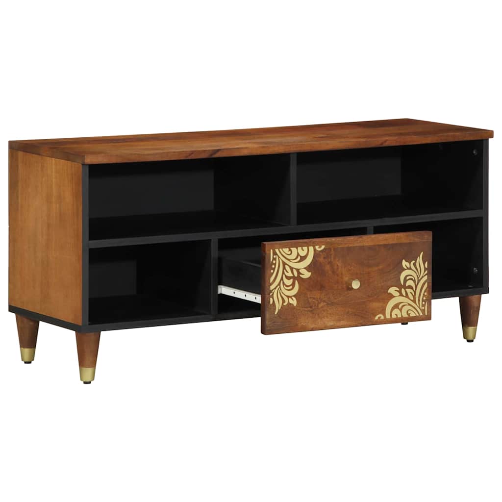 vidaXL TV Cabinet Honey Brown 100 x 33 x 46 cm Solid Mango Wood