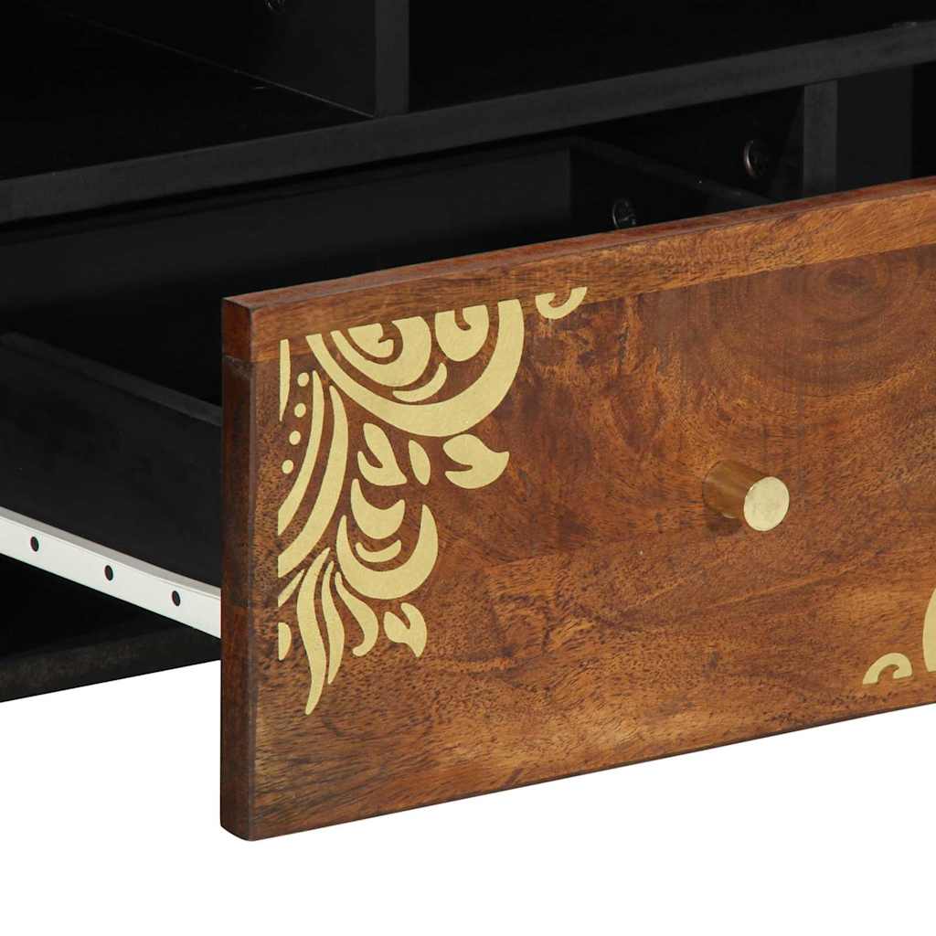 vidaXL TV Cabinet Honey Brown 100 x 33 x 46 cm Solid Mango Wood