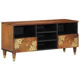 vidaXL TV Kast Honing bruin 100 x 33 x 46 cm Massief Mango Hout