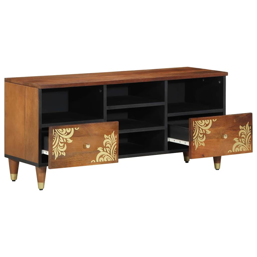 vidaXL TV Kast Honing bruin 100 x 33 x 46 cm Massief Mango Hout