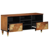 vidaXL TV Kast Honing bruin 100 x 33 x 46 cm Massief Mango Hout