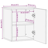 vidaXL Wandkast Honing bruin 38 x 33 x 48 cm Massief Mango Hout
