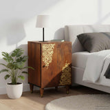vidaXL Badkamerkast Grijs 38 x 33 x 58 cm Massief Mango Hout