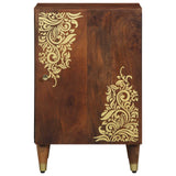 vidaXL Badkamerkast Grijs 38 x 33 x 58 cm Massief Mango Hout