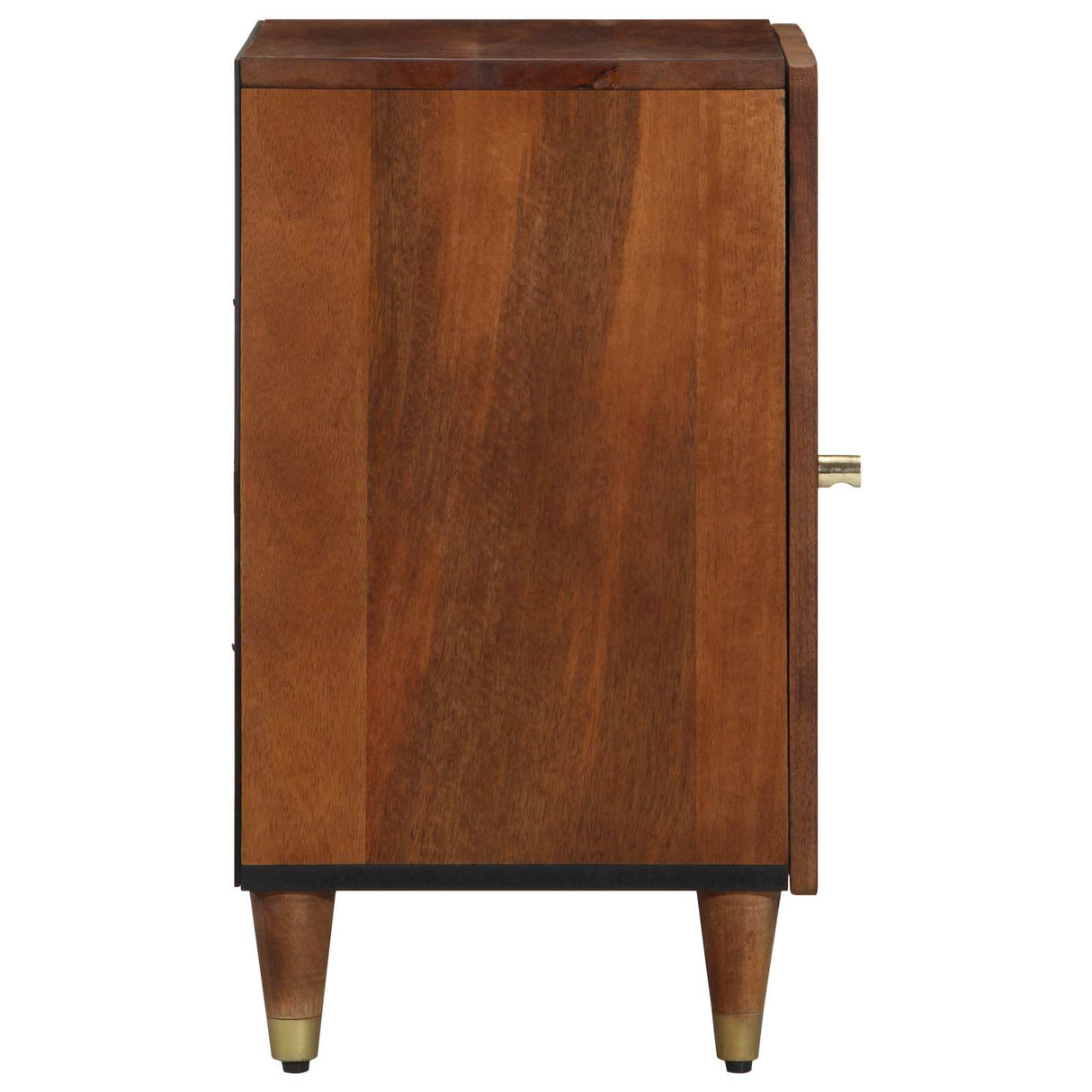 vidaXL Badkamerkast Grijs 38 x 33 x 58 cm Massief Mango Hout
