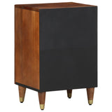 vidaXL Badkamerkast Grijs 38 x 33 x 58 cm Massief Mango Hout