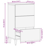 vidaXL Dressoir met lade Bruin 40 x 33 x 75 cm Massief Mango Hout