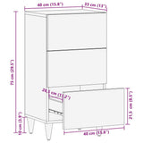 vidaXL Dressoir met lade Bruin 40 x 33 x 75 cm Massief Mango Hout