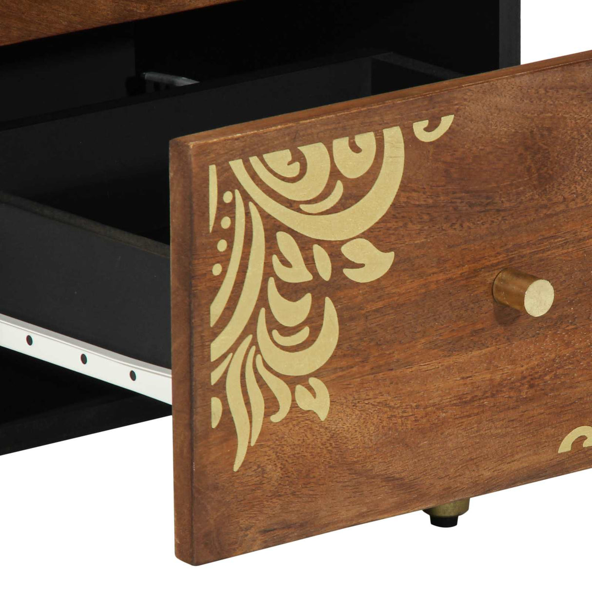 vidaXL Dressoir met lade Bruin 40 x 33 x 75 cm Massief Mango Hout