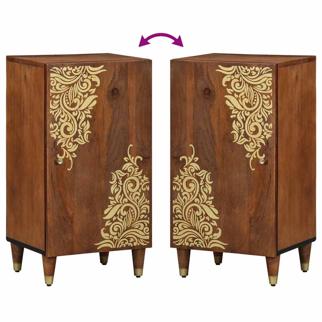 vidaXL Dressoir met plank Bruin 40 x 33 x 75 cm Massief Mango Hout