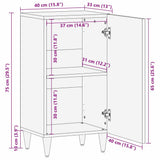 vidaXL Dressoir met plank Bruin 40 x 33 x 75 cm Massief Mango Hout