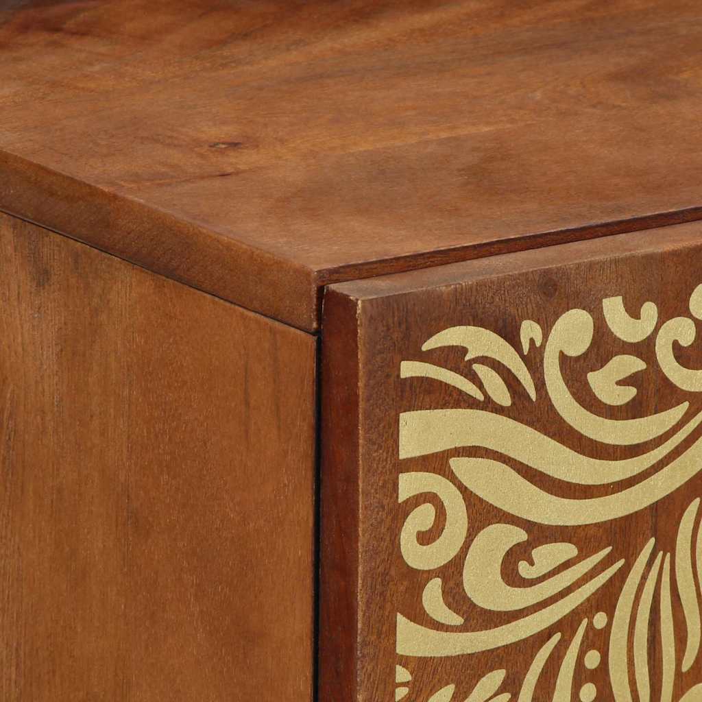 vidaXL Dressoir met plank Bruin 40 x 33 x 75 cm Massief Mango Hout