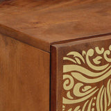 vidaXL Dressoir met plank Bruin 40 x 33 x 75 cm Massief Mango Hout