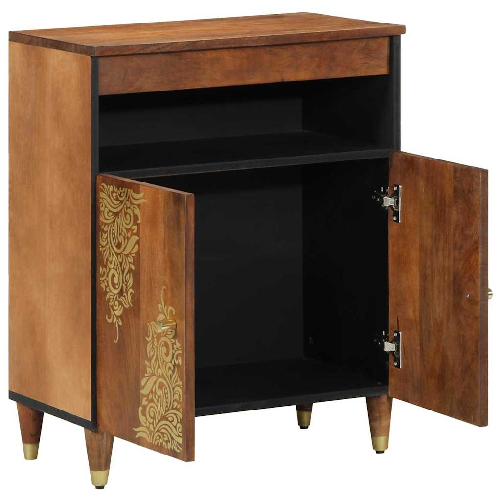 vidaXL Dressoir met plank Bruin 60 x 33 x 75 cm Massief Mango Hout