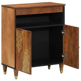 vidaXL Dressoir met plank Bruin 60 x 33 x 75 cm Massief Mango Hout