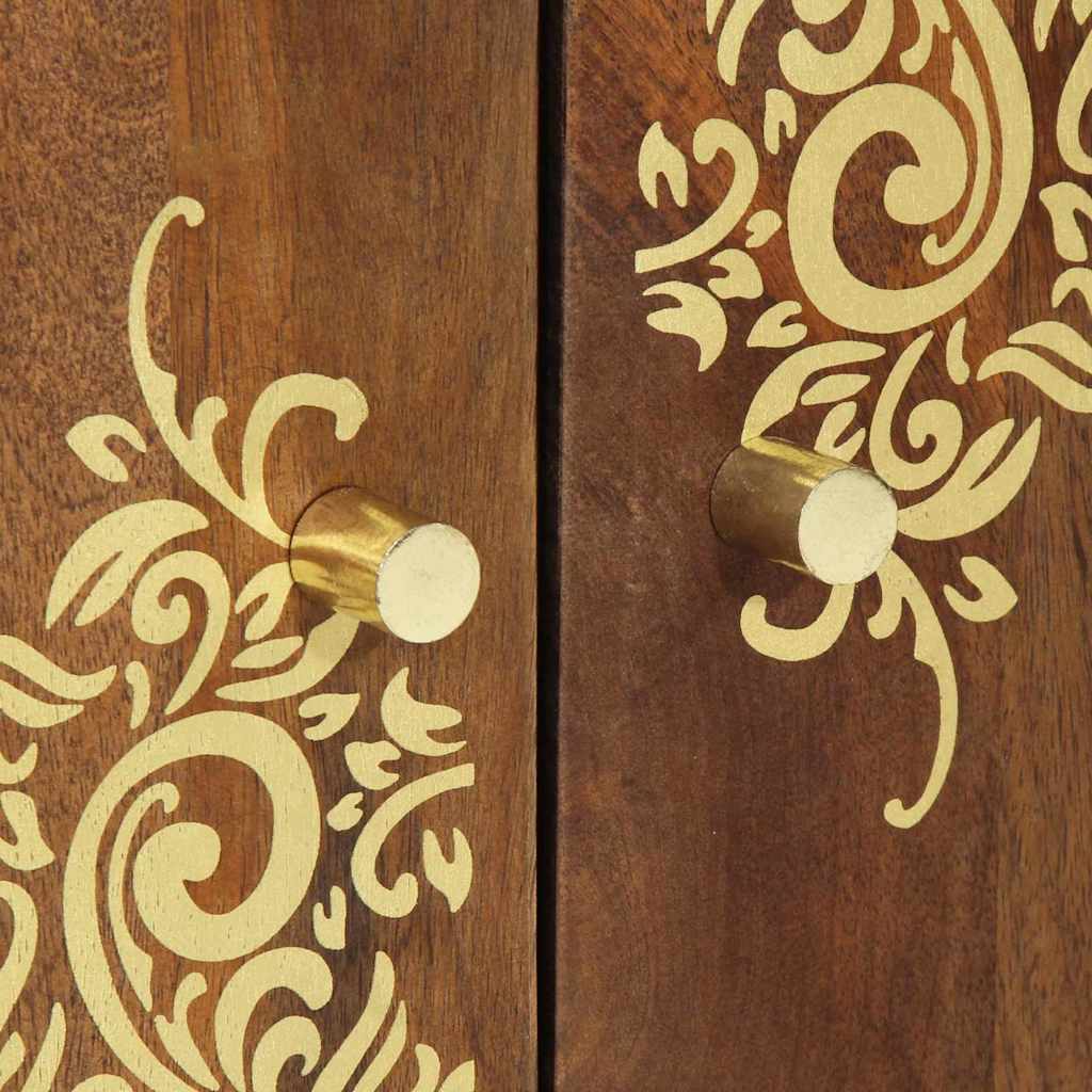 vidaXL Dressoir met plank Bruin 60 x 33 x 75 cm Massief Mango Hout