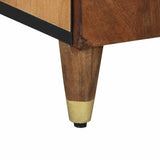 vidaXL Dressoir met plank Bruin 60 x 33 x 75 cm Massief Mango Hout