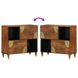 vidaXL Sideboard with Shelf Brown 80 x 33 x 75 cm Solid Mango Wood
