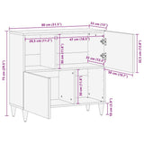 vidaXL Sideboard with Shelf Brown 80 x 33 x 75 cm Solid Mango Wood