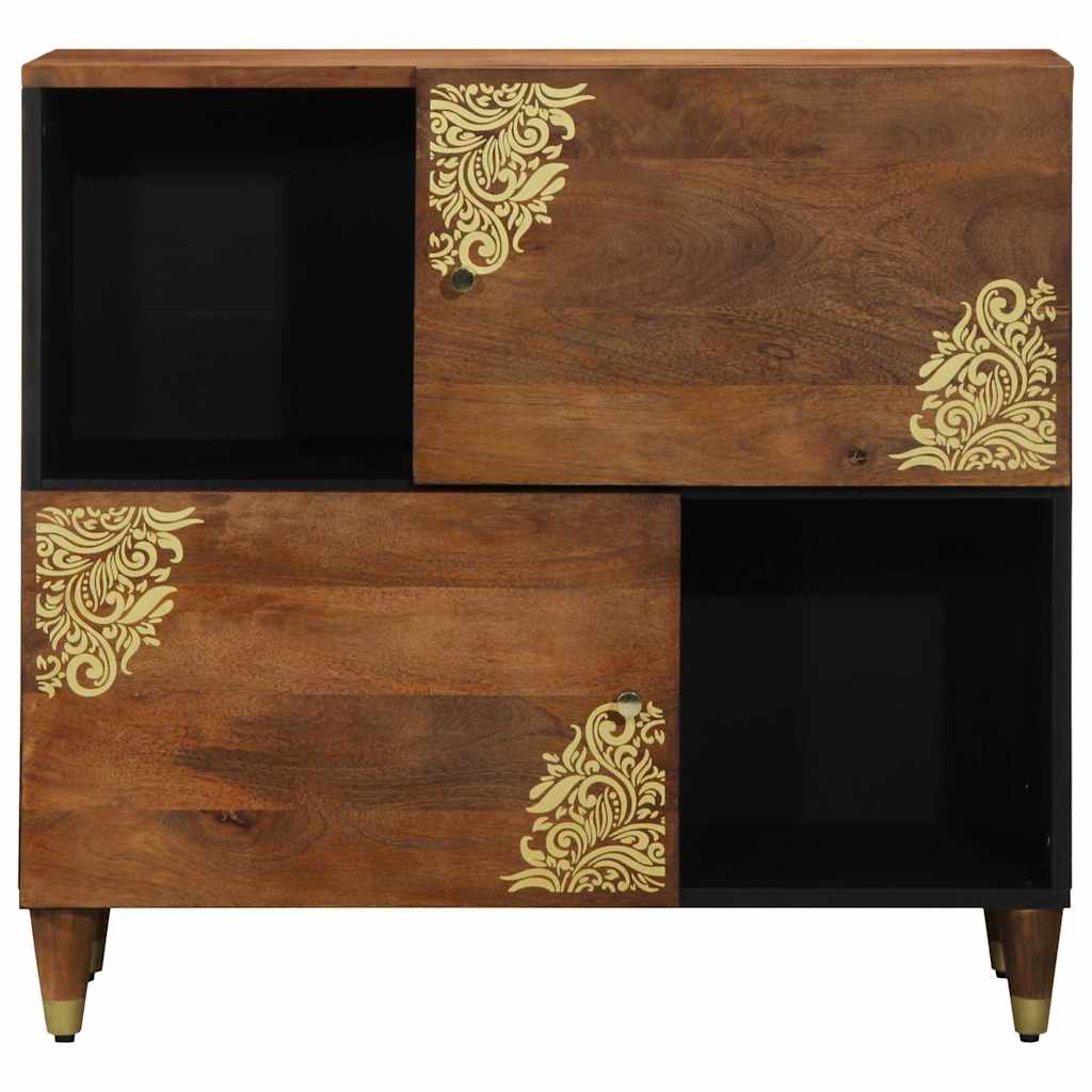 vidaXL Sideboard with Shelf Brown 80 x 33 x 75 cm Solid Mango Wood