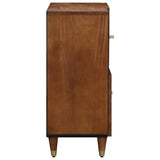 vidaXL Sideboard with Shelf Brown 80 x 33 x 75 cm Solid Mango Wood
