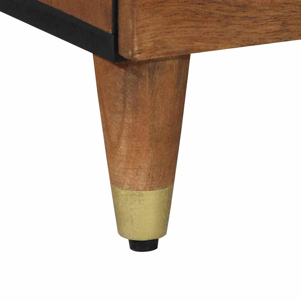 vidaXL Sideboard with Shelf Brown 80 x 33 x 75 cm Solid Mango Wood