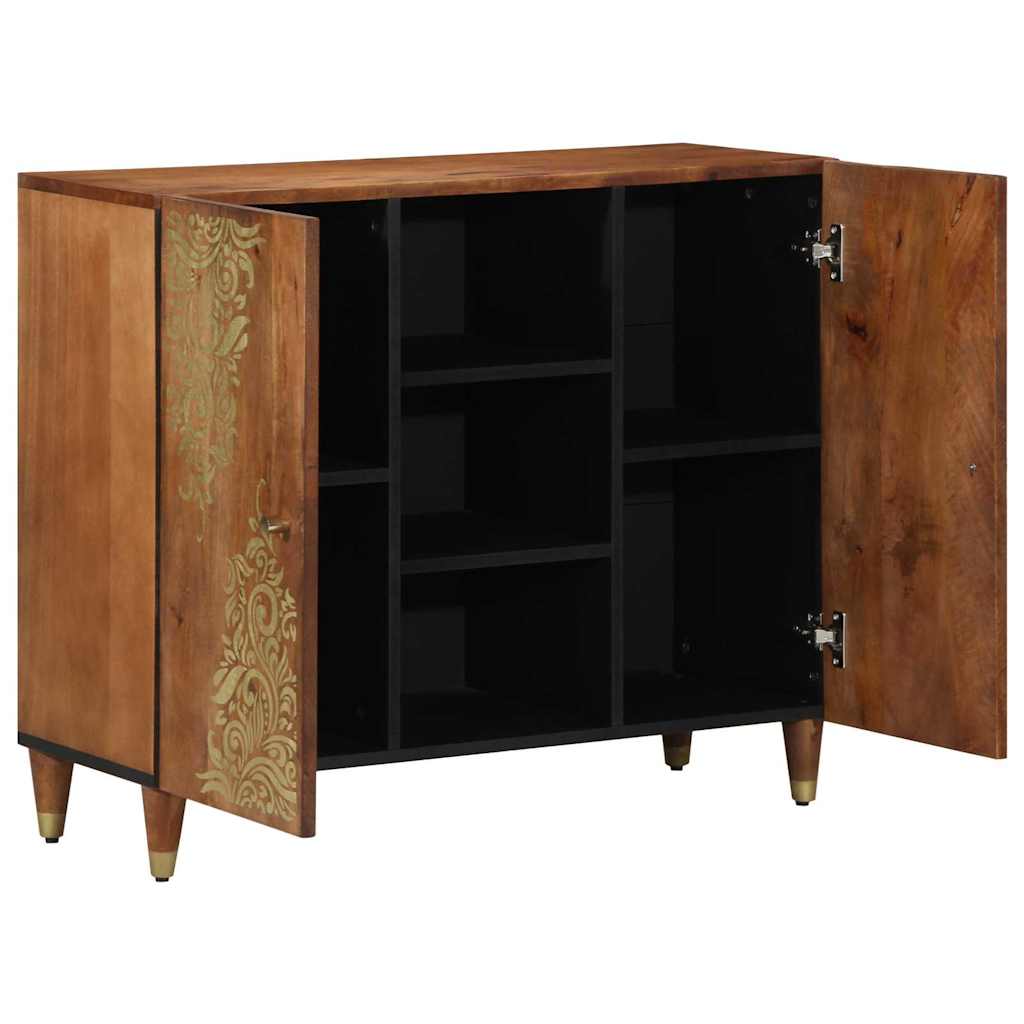 vidaXL Dressoir met plank Bruin 90 x 33 x 75 cm Massief Mango Hout