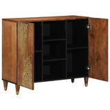 vidaXL Dressoir met plank Bruin 90 x 33 x 75 cm Massief Mango Hout