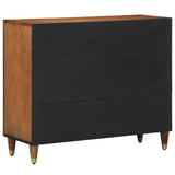 vidaXL Dressoir met plank Bruin 90 x 33 x 75 cm Massief Mango Hout