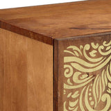 vidaXL Dressoir met plank Bruin 90 x 33 x 75 cm Massief Mango Hout