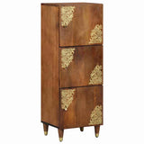 vidaXL Highboard met plank Bruin 40 x 33 x 110 cm Massief Mango Hout