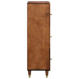 vidaXL Highboard met plank Bruin 40 x 33 x 110 cm Massief Mango Hout