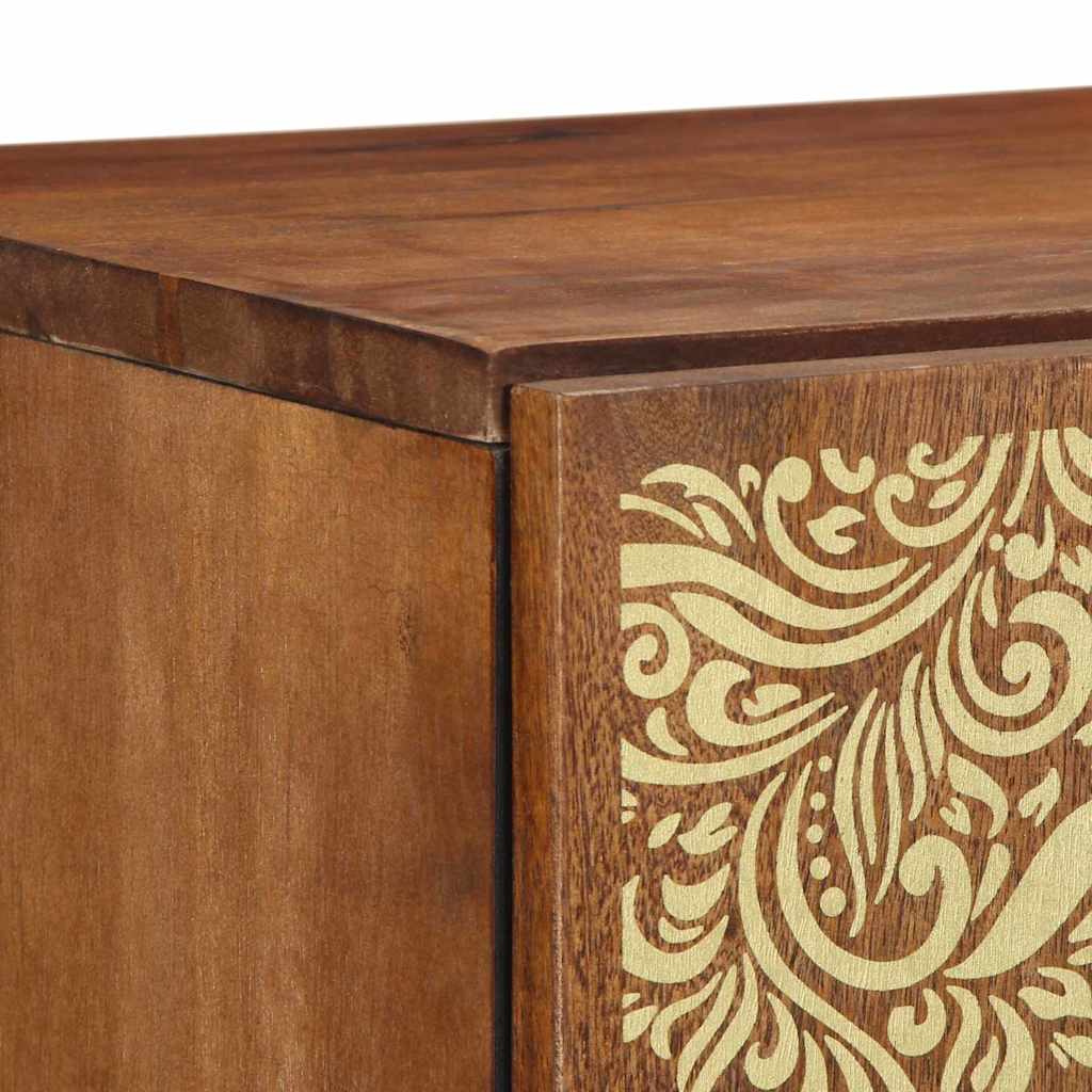 vidaXL Highboard met plank Bruin 40 x 33 x 110 cm Massief Mango Hout