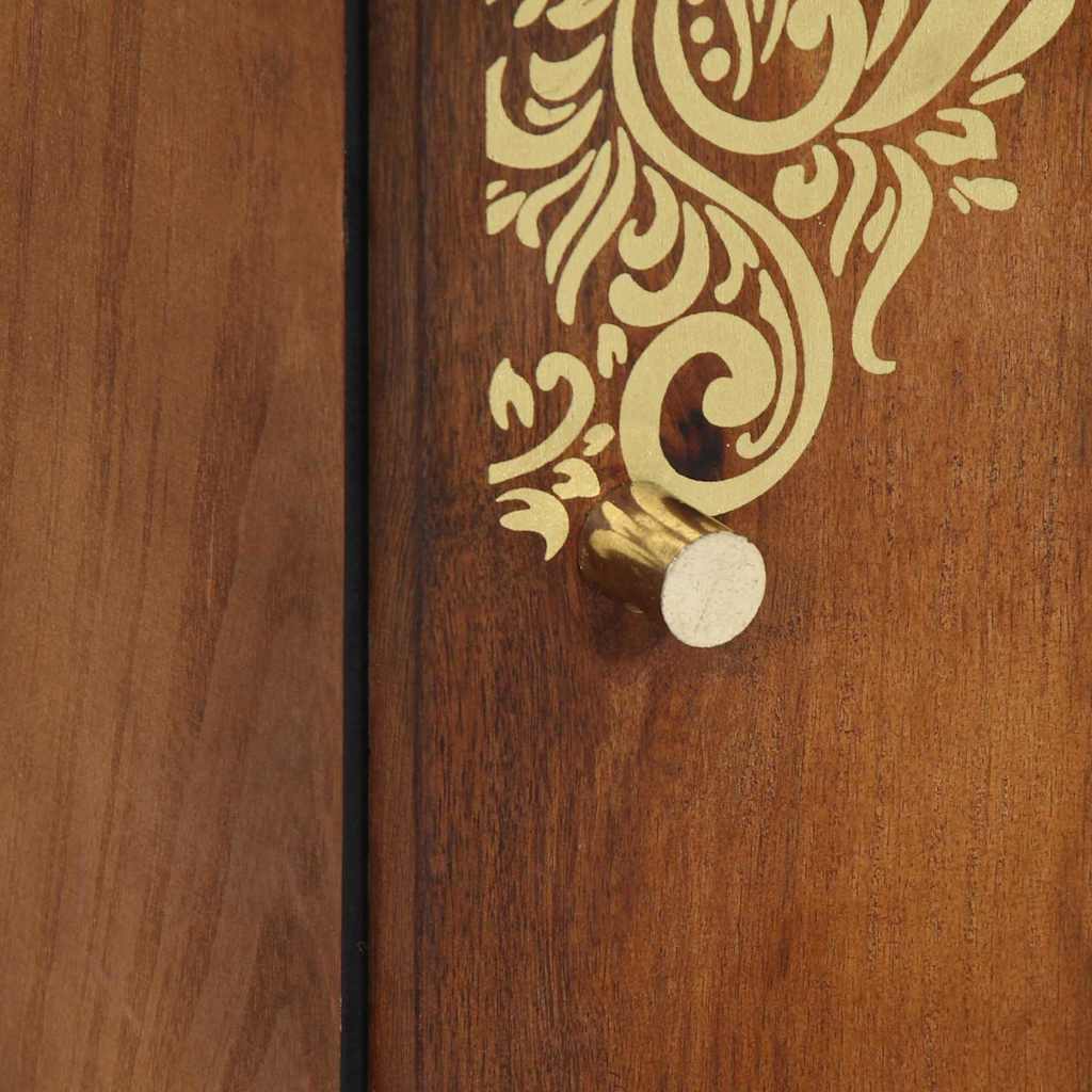 vidaXL Highboard met plank Bruin 40 x 33 x 110 cm Massief Mango Hout