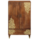 vidaXL Highboard met lade Bruin 60 x 33 x 100 cm Massief Mango Hout