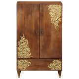 vidaXL Highboard met lade Bruin 60 x 33 x 100 cm Massief Mango Hout