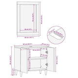 vidaXL Bathroom Mirror with Mirror Honey Brown 70 x 50 x 2.5 cm