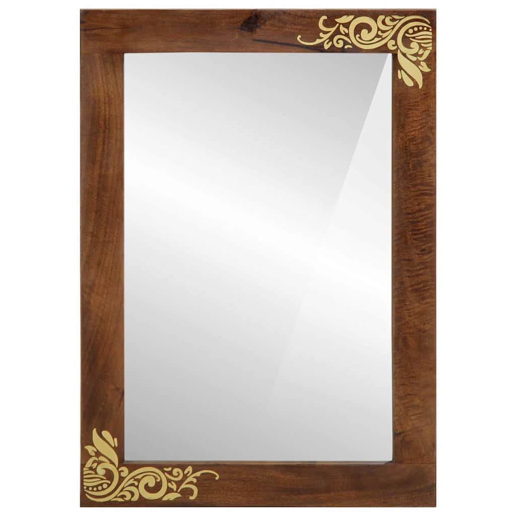 vidaXL Bathroom Mirror with Mirror Honey Brown 70 x 50 x 2.5 cm