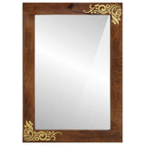 vidaXL Bathroom Mirror with Mirror Honey Brown 70 x 50 x 2.5 cm