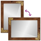 vidaXL Bathroom Mirror with Mirror Honey Brown 70 x 50 x 2.5 cm