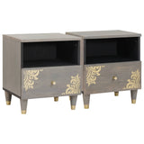 vidaXL Bedside cabinet Honey brown 40 x 33 x 46 cm Solid Mango Wood