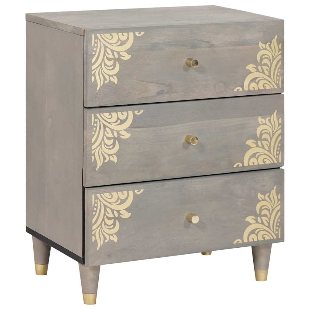 vidaXL Nachtkastje Honing bruin 50 x 33 x 62 cm Massief Mango Hout