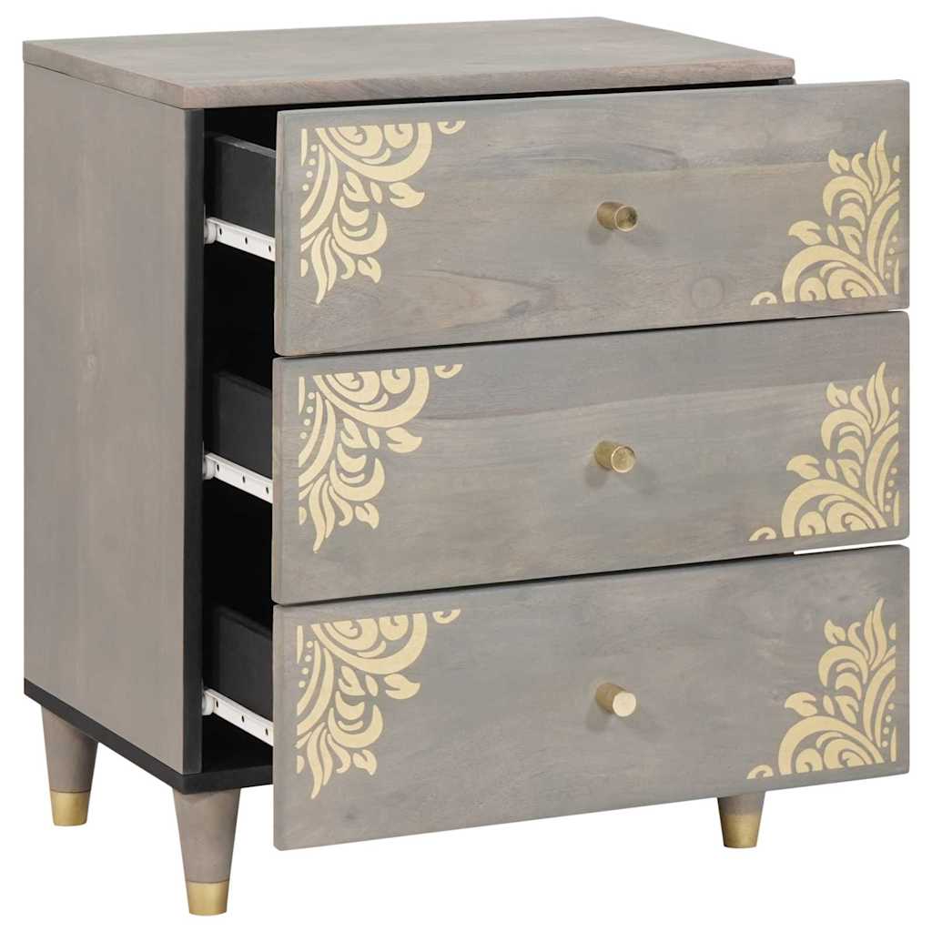 vidaXL Nachtkastje Honing bruin 50 x 33 x 62 cm Massief Mango Hout