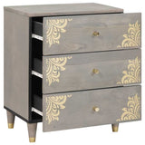 vidaXL Nachtkastje Honing bruin 50 x 33 x 62 cm Massief Mango Hout