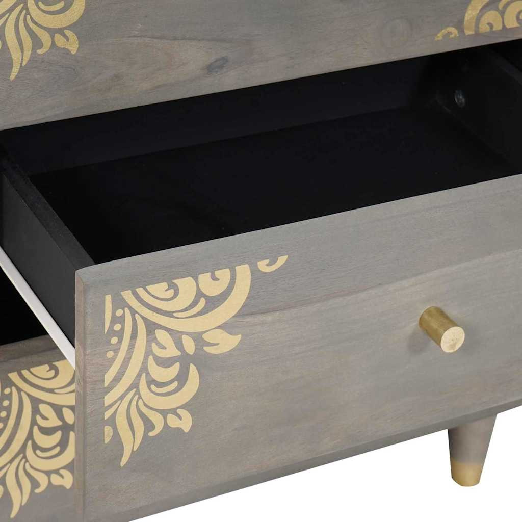 vidaXL Nachtkastje Honing bruin 50 x 33 x 62 cm Massief Mango Hout