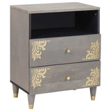 vidaXL Nightstand Honey Brown 50 x 33 x 62 cm Solid Mango Wood