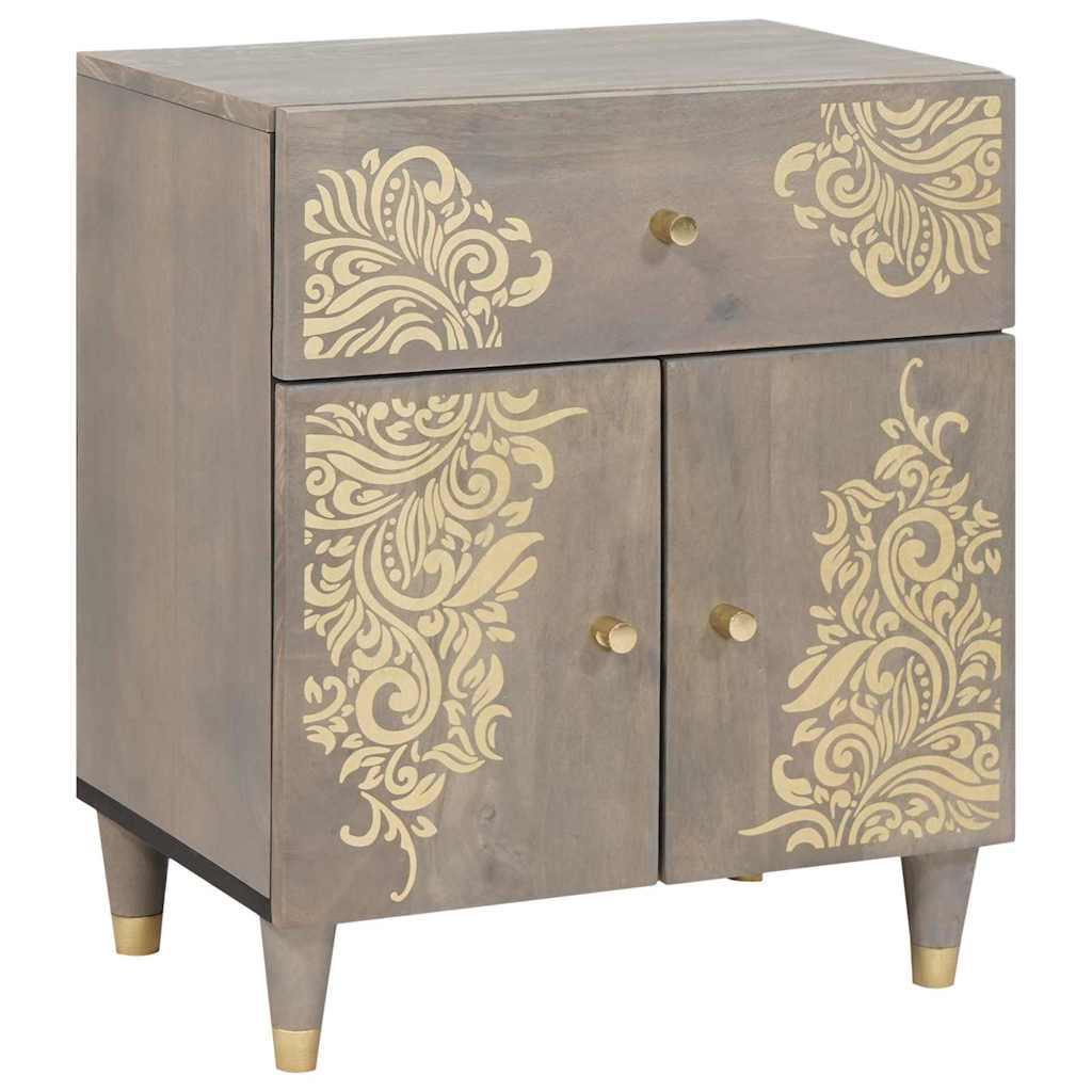 vidaXL Nightstand with Door and Drawer Honey Brown 50 x 33 x 60 cm