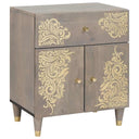 vidaXL Nightstand with Door and Drawer Honey Brown 50 x 33 x 60 cm
